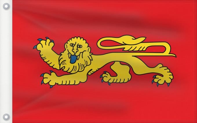 Bandera, con dos ojales metálicos y lado del asta reforzado: Aquitaine	Regional flag of the french province Aquitaine	Région Aquitaine en France	Aquitania  región francesa	Aquitanien	Aquitania