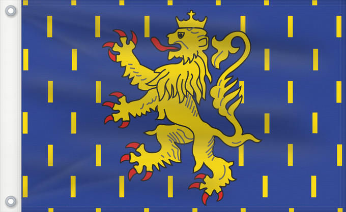 Flagge, mit zwei Metallösen und verstärktem Besatzband: Franche-Comté