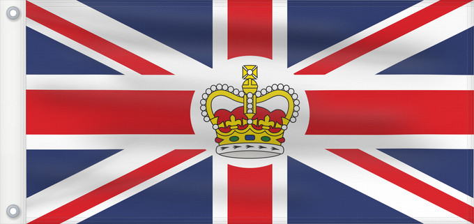 Flag, with two metal eyelets and reinforced hoist: British Consular Ensign