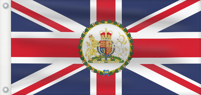 Bandera, con dos ojales metálicos y lado del asta reforzado: British Ambassador	British diplomatic flag used on the British Embassies	British Ambassador Ensign	Ambasciatore britannico Ensign