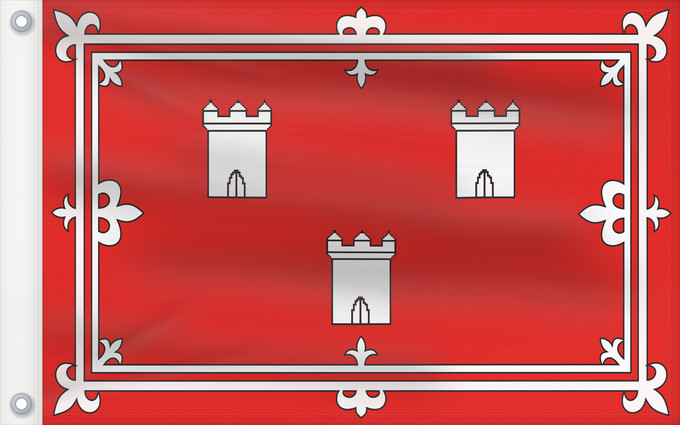 Bandera, con dos ojales metálicos y lado del asta reforzado: Aberdeen	A vector Image of the flag of Aberdeen