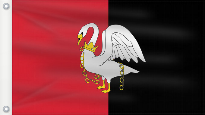 Flag, with two metal eyelets and reinforced hoist: Buckinghamshire