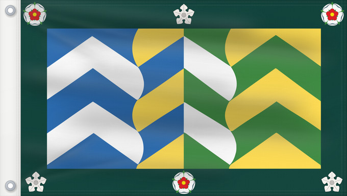 Bandera, con dos ojales metálicos y lado del asta reforzado: Cumbria