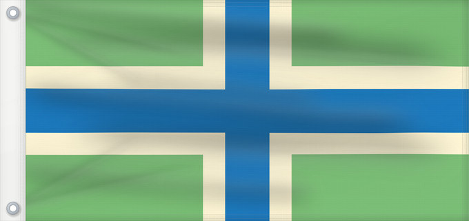 Flag, with two metal eyelets and reinforced hoist: Gloucestershire