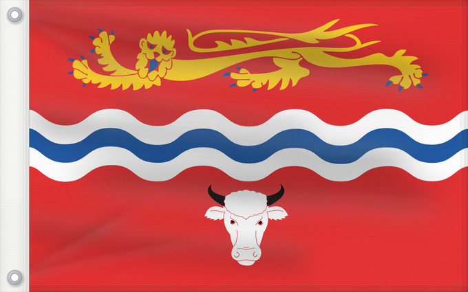 Flag, with two metal eyelets and reinforced hoist: Herefordshire