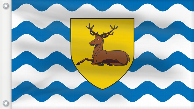 Bandera, con dos ojales metálicos y lado del asta reforzado: County Flag of Hertfordshire	Hertfordshire	Hertfordshire flag