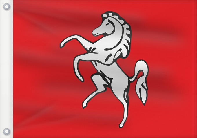 Bandera, con dos ojales metálicos y lado del asta reforzado: Kent	County of Kent