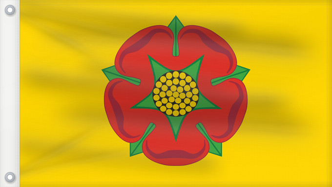 Bandera, con dos ojales metálicos y lado del asta reforzado: Lancashire