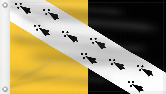 Flag, with two metal eyelets and reinforced hoist: Norfolk