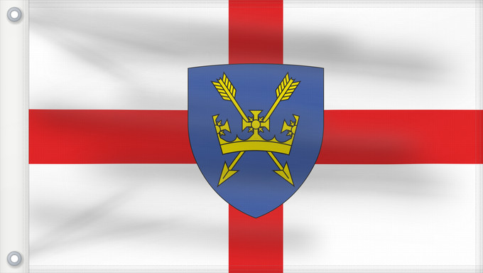 Flag, with two metal eyelets and reinforced hoist: Saint Edmund Suffolk Saint Edmond