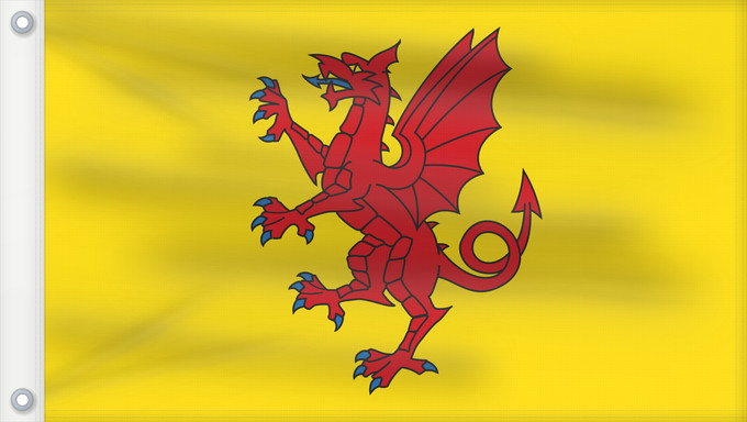 Flag, with two metal eyelets and reinforced hoist: Somerset