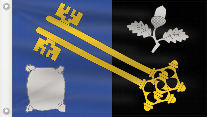Bandera, con dos ojales metálicos y lado del asta reforzado: County flag of Surrey	The County Flag of Surrey	Surrey