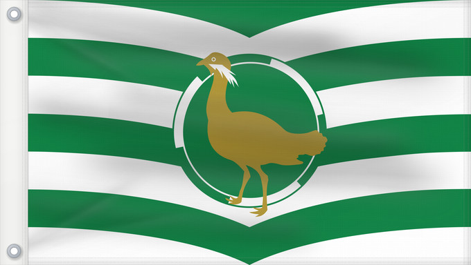 Bandera, con dos ojales metálicos y lado del asta reforzado: County Flag of Wiltshire	Wiltshire	Le Wiltshire
