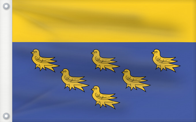 Flag, with two metal eyelets and reinforced hoist: West Sussex