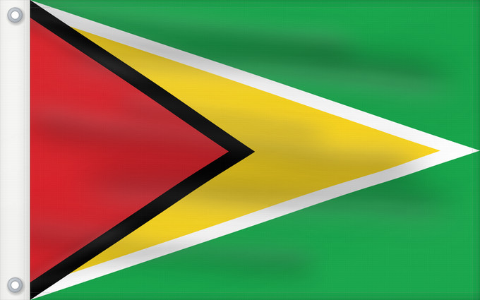 Flag, with two metal eyelets and reinforced hoist: Guyana Guiana Wayana wiphala Gujano Gwayana Wayana unancha Флаг Гайаны Guyanas Quốc kỳ Guyana