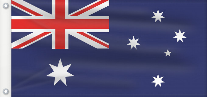 Drapeau, avec deux œillets métalliques et guindant renforcé : Heard Island and McDonald Islands