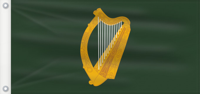 Bandera, con dos ojales metálicos y lado del asta reforzado: Leinster	W Leinster
