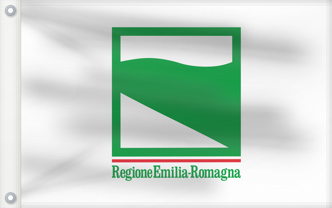 Drapeau, avec deux œillets métalliques et guindant renforcé : Emilia-Romagna