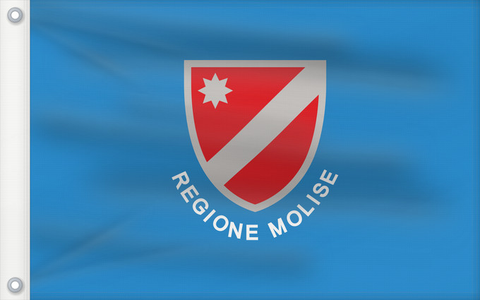 Flag, with two metal eyelets and reinforced hoist: Molise Italian region Molise Regione italiana Molise