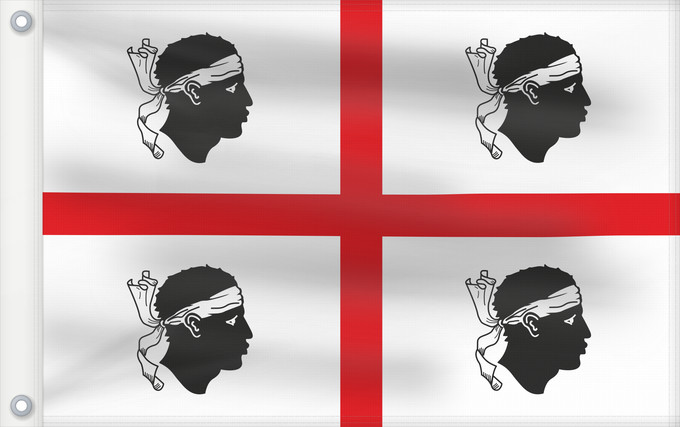 Bandera, con dos ojales metálicos y lado del asta reforzado: Sardinia, Italy	Italian autonomous region Sardinia	Sardinia	Regione autonoma italiana Sardegna	Sa regione autònoma de sa Sardinna