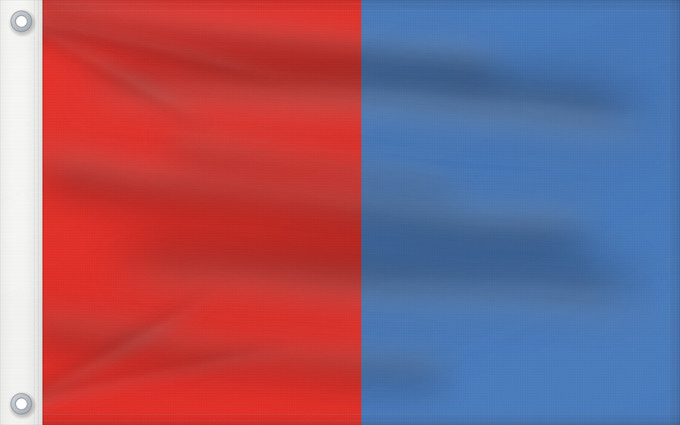 Drapeau, avec deux œillets métalliques et guindant renforcé : Catania	Catane