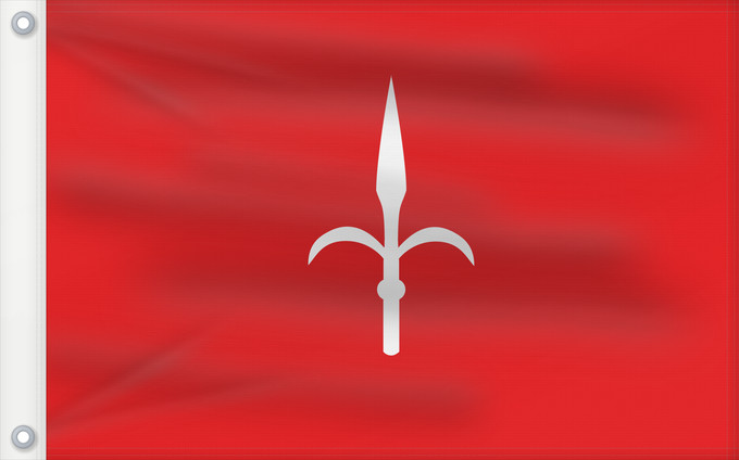 Drapeau, avec deux œillets métalliques et guindant renforcé : Free Territory Trieste Free Territory of Trieste Province de Trieste Provincia de Trieste Freien Territoriums Triest Territorio Libero di Trieste Slobodnog Teritorija Trsta Slobodne Teritorije Trst Застава Слободне Територије Трст