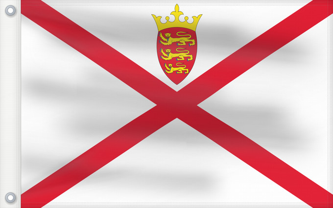 Flag, with two metal eyelets and reinforced hoist: Jersey	Jersey (Kanalinsel)	Maglia