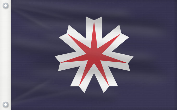 Drapeau, avec deux œillets métalliques et guindant renforcé : Hokkaido Prefecture Hokkaidō Hokkaidō 北海道旗