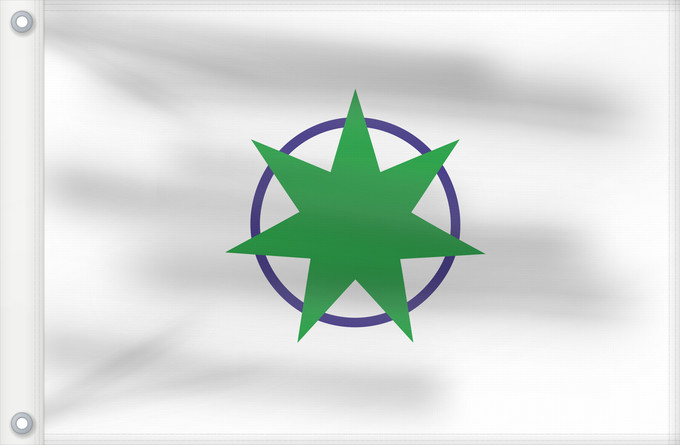 Drapeau, avec deux œillets métalliques et guindant renforcé : Aomori