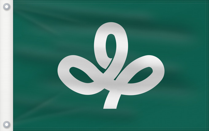 Drapeau, avec deux œillets métalliques et guindant renforcé : Miyagi Prefecture préfecture de Miyagi prefectura de Miyagi Präfektur Miyagi, Prefettura di Miyagi 宮城県旗
