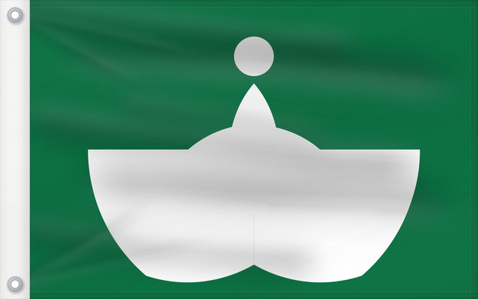 Drapeau, avec deux œillets métalliques et guindant renforcé :  Tiba [Chiba]