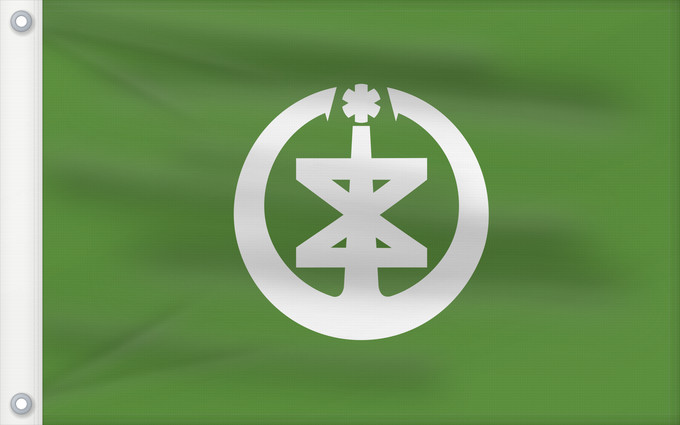 Bandera, con dos ojales metálicos y lado del asta reforzado: Niigata