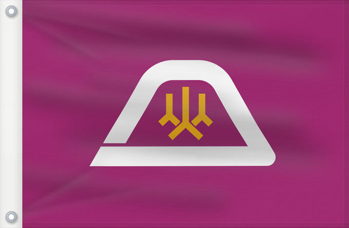 Drapeau, avec deux œillets métalliques et guindant renforcé : Yamanashi Prefecture Yamanashi Prefectura de Yamanashi Präfektur Yamanashi 山梨県旗(1966年12月1日制定)