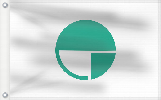 Drapeau, avec deux œillets métalliques et guindant renforcé : Nagano