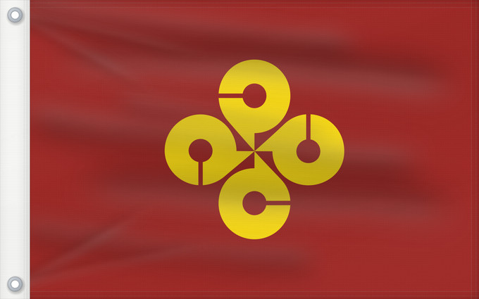 Drapeau, avec deux œillets métalliques et guindant renforcé : Shimane Prefecture	Shimane Prefecture, Japan	Préfecture de Shimane	Prefectura de Shimane	Präfektur Shimane