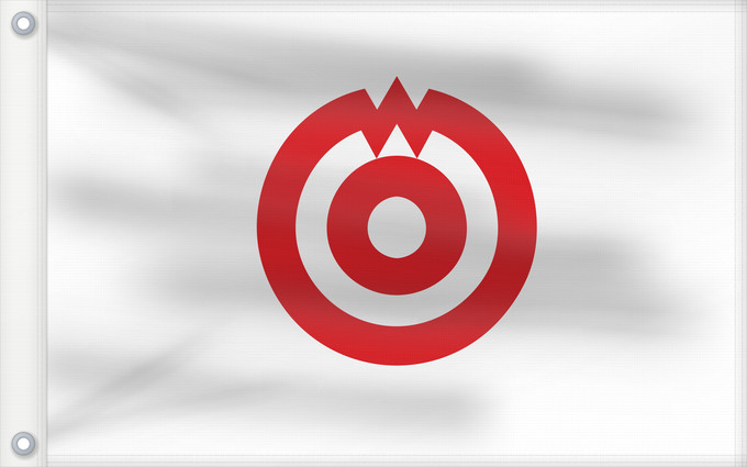 Drapeau, avec deux œillets métalliques et guindant renforcé : Yamaguti [Yamaguchi]