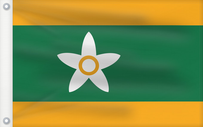 Bandera, con dos ojales metálicos y lado del asta reforzado: Ehime Prefecture	Préfecture d'Ehime	prefectura de Ehime	Präfektur Ehime	愛媛県の旗	에히메기 / 愛媛縣旗	​愛媛縣旗