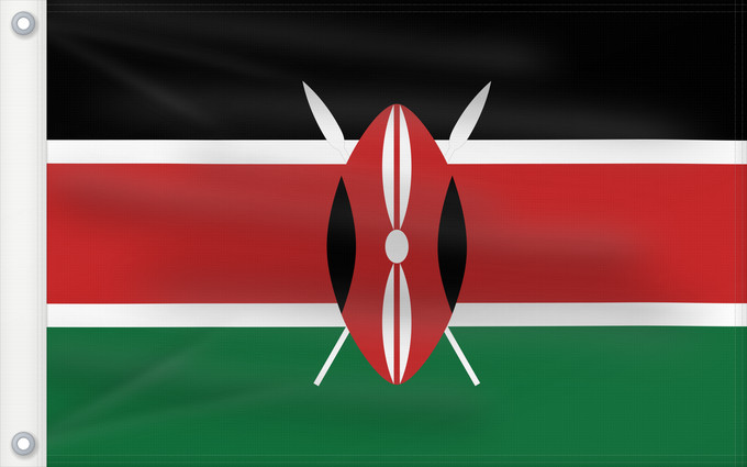 Drapeau, avec deux œillets métalliques et guindant renforcé : Kenya	Kenia	Quénia	Kenii	የኬንያ ሰንደቅ ዓላማ	علم كينيا	Keniya	Сцяг Кеніі	কেনিয়ার ফিরালহান	Kenije	Keňská vlajka	Kenyas	Σημαία της Κένυας	Kenja	Kenya lipp	Kenian	דגל קניה	केन्या का ध्वज	ケニアの国旗	კენიის დროშა	케냐의 국기	Kenijos	Знаме на Кенија	Kenyas flagg	Флаг Кении	K