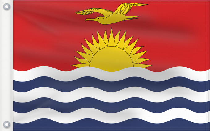 Drapeau, avec deux œillets métalliques et guindant renforcé : Kiribati Kiribatov