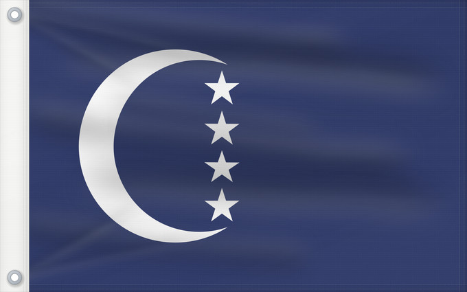 Drapeau, avec deux œillets métalliques et guindant renforcé : Grande Comore	Gran Comora