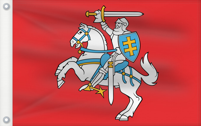 Flag, with two metal eyelets and reinforced hoist: Lithuania Lituanie Lituania Litauen Lituana Litouwen Lituânia Litwy Litevská vlajka Litauens Litovio Leedu lipp Liettuan Liotuáine Litve Litvánia Lietuvas Tal-Litwanja Lituaniei Litvy