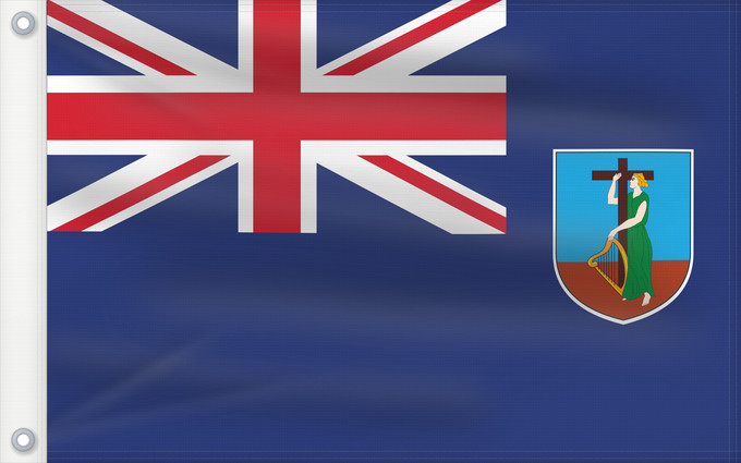 Bandera, con dos ojales metálicos y lado del asta reforzado: Montserrat