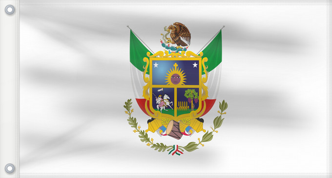 Flag, with two metal eyelets and reinforced hoist: Queretaro Querétaro Querétaro