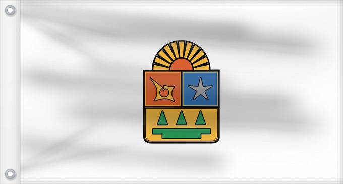 Flagge, mit zwei Metallösen und verstärktem Besatzband: Quintana Roo	La bandera oficial de Quintana Roo