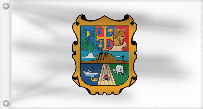 Flag, with two metal eyelets and reinforced hoist: Tamaulipas