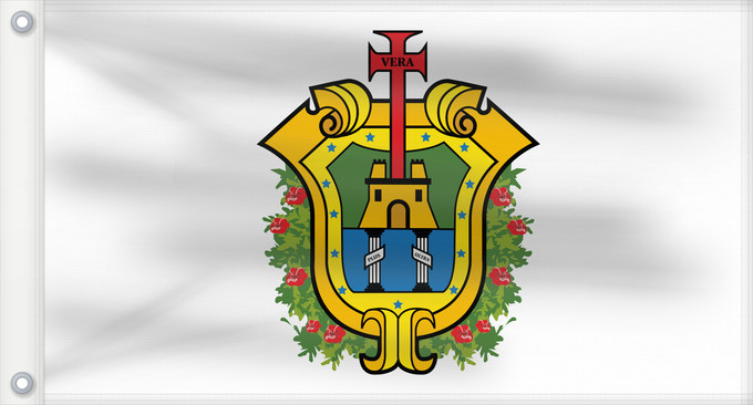 Drapeau, avec deux œillets métalliques et guindant renforcé : Veracruz	Vera Cruz