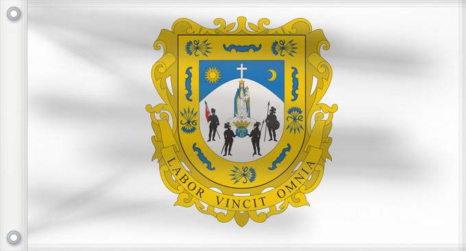 Drapeau, avec deux œillets métalliques et guindant renforcé : Zacatecas	Zacatecas 
