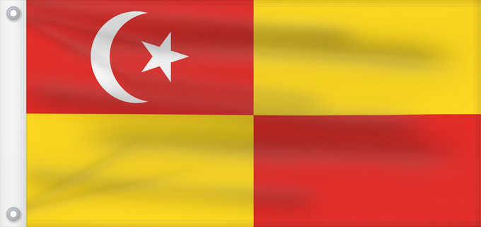 Drapeau, avec deux œillets métalliques et guindant renforcé : Selangor Selangor Malaysian state Selangor