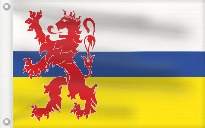 Bandera, con dos ojales metálicos y lado del asta reforzado: Limburg Netherlands Dutch province Limburg Limbourg Limburgo Limburg Nederlandse province Limburg