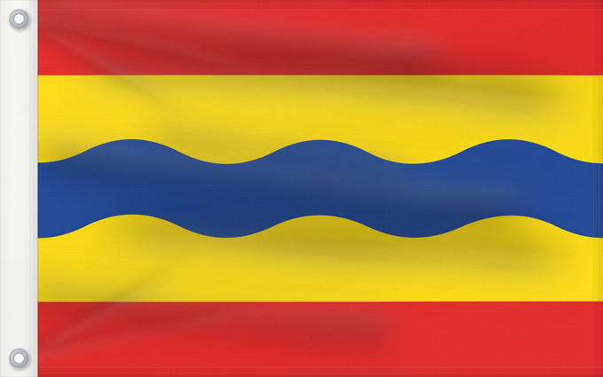 Bandera, con dos ojales metálicos y lado del asta reforzado: Overijssel Province Overijssel Overijsselse vlag